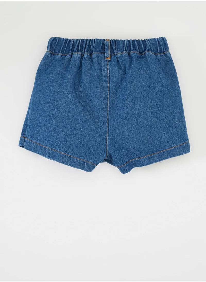 DeFacto Elastic Waist Jean Skirt With Shorts