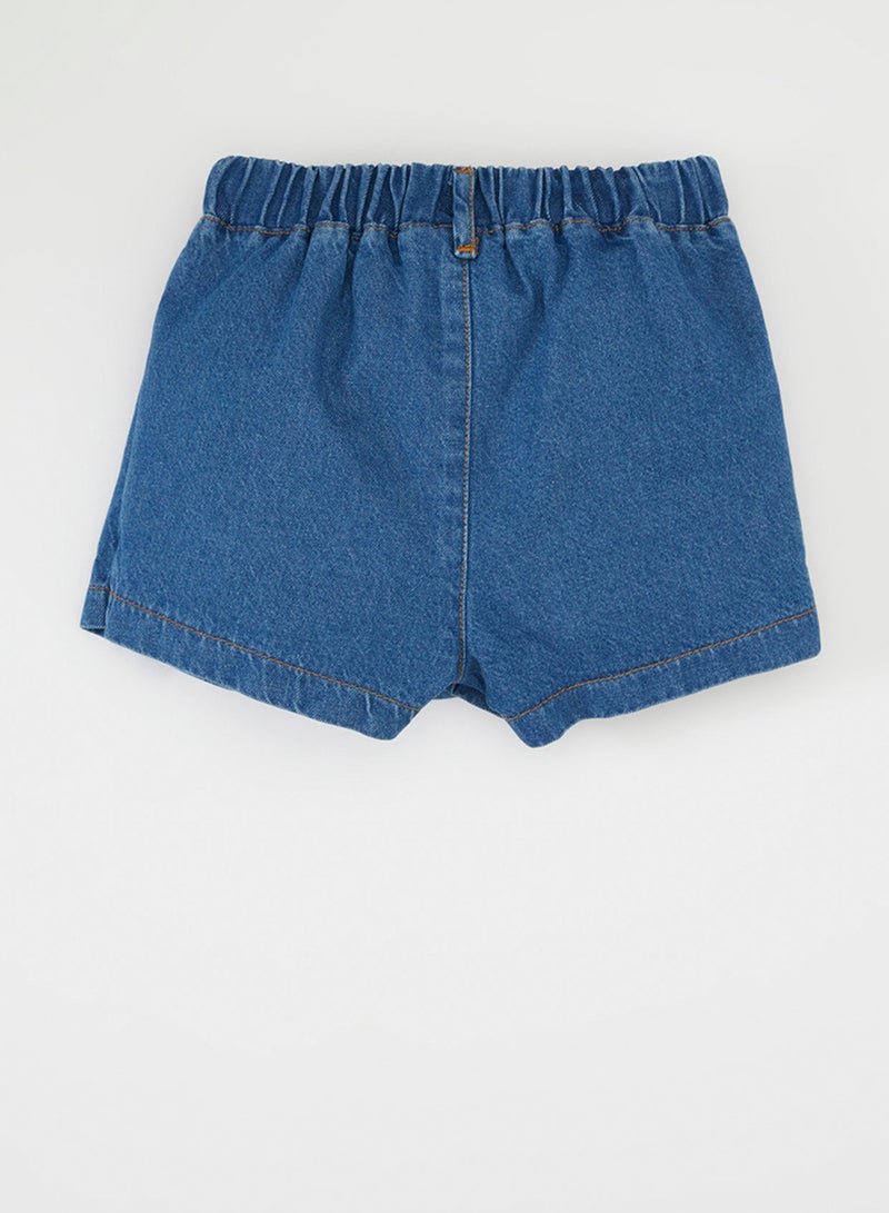 DeFacto Elastic Waist Jean Skirt With Shorts  - Image 2
