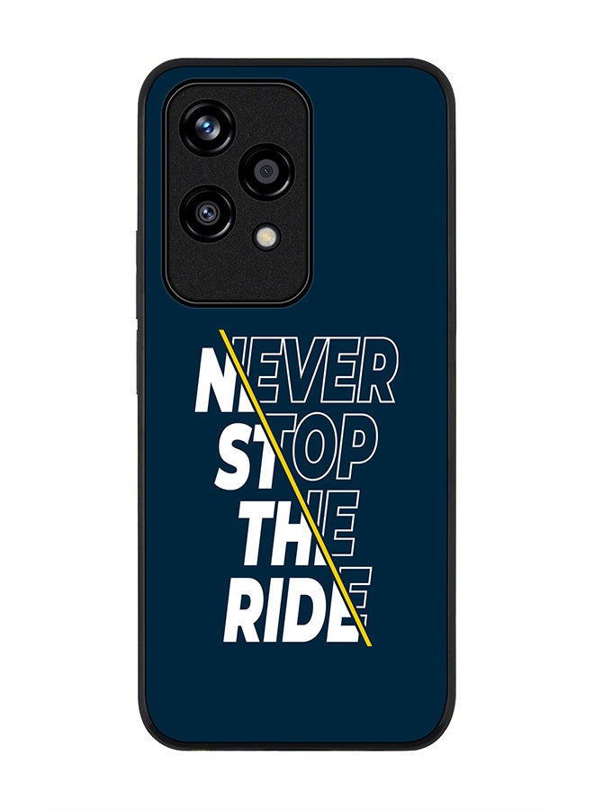 Rugged Black edge case for Honor 200 Lite, Slim fit Soft Case Flexible Rubber Edges Anti Drop TPU Gel Thin Cover -  Never stop the ride