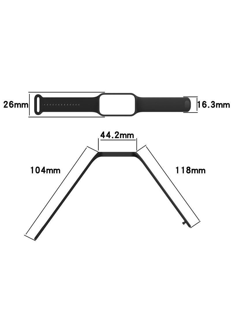 1Pcs Watch band for Redmi smart band 2/xiaomi band 8 active watch strap Red/White - Image 3