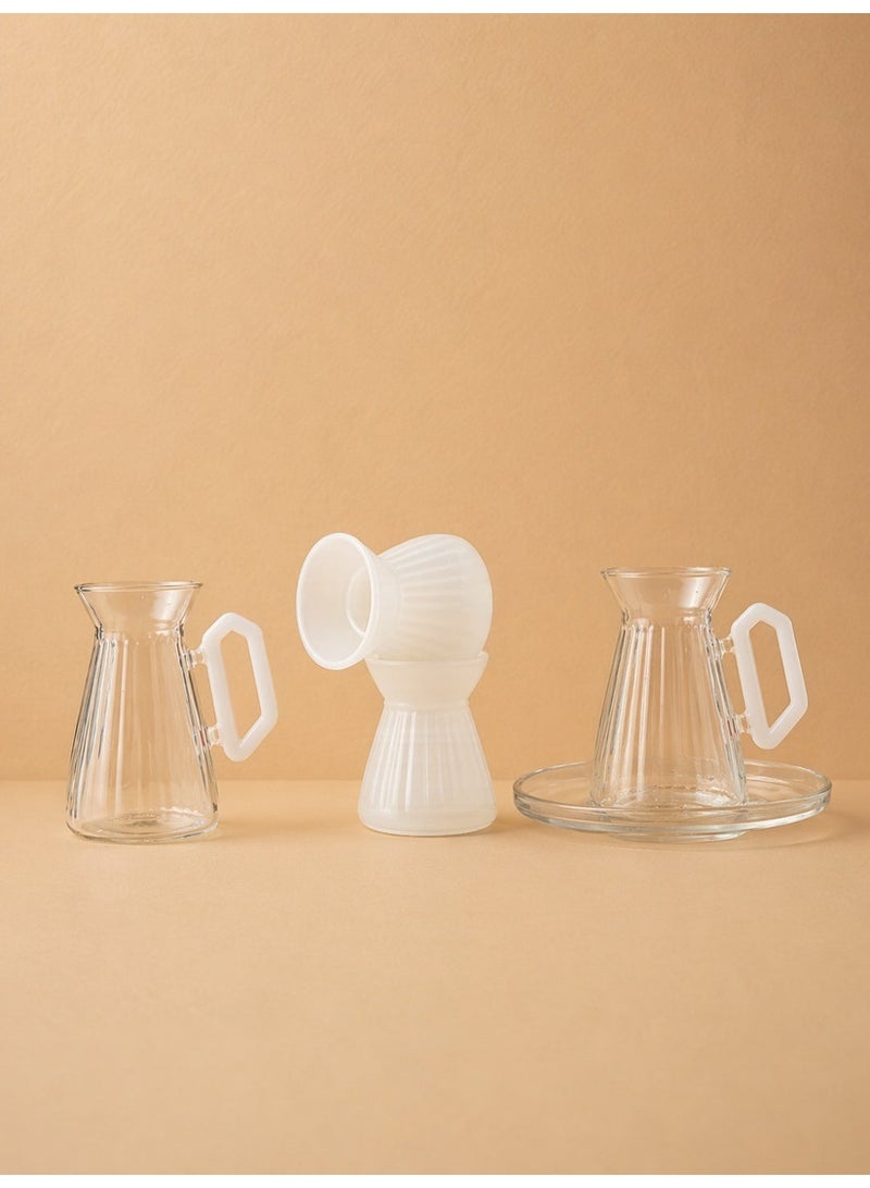 Raz Aura Glass Tea & Coffee Cups Set | Modern Arabic Tea Glasses | Luxury Gift Box - Image 1