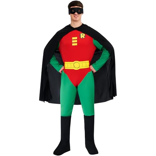 Rubies DC Superheroes Teen Titans: Robin Costume for Adults, Men's Medium - Image 1