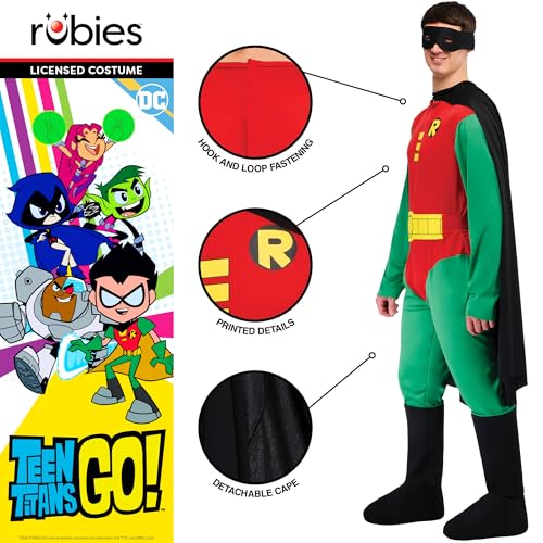 Rubies DC Superheroes Teen Titans: Robin Costume for Adults, Men's Medium - Image 4