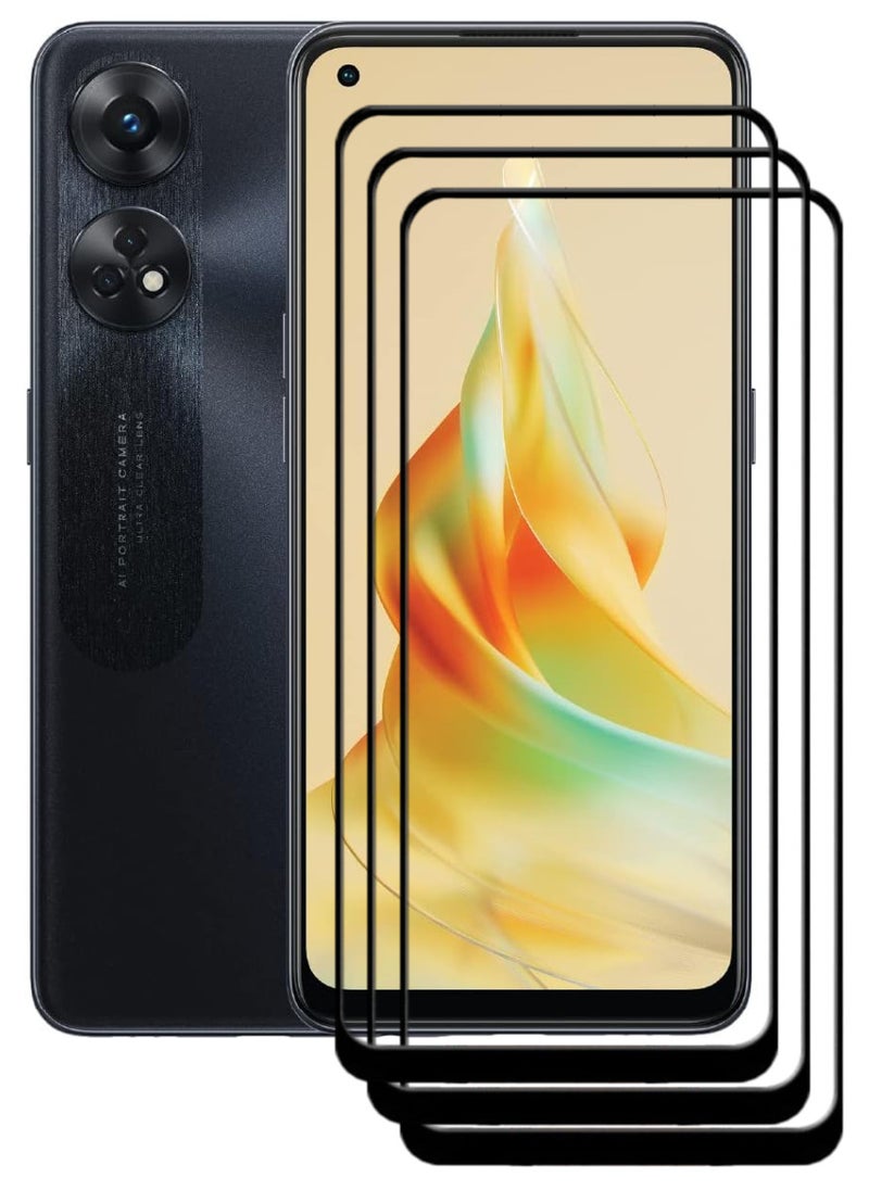 ACLIX 3 Pieces Antistatic ESD Dustproof Premium Quality High Definition Tempered Glass Screen Protector Designed For Oppo Reno8 T - Image 1