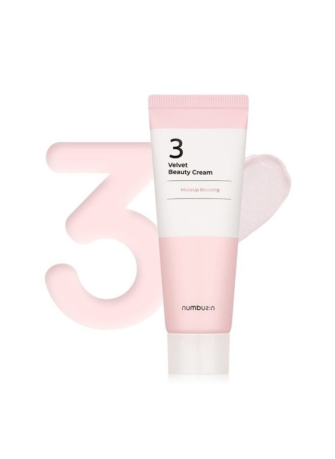 numbuzin - No.3 Velvet Beauty Cream | Facial Makeup Primer, Textured Skin, Poreless Smooth Powdery Finish, Niacinamide, | Korean Skin Care, 2.02 fl oz - Image 1