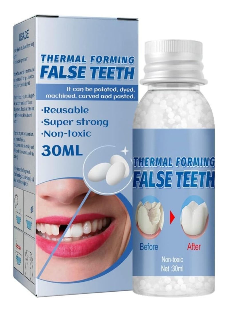 EELHOE 1pc 30g Thermal Forming False Teeth, False Teeth Solid Glue, Temporary Tooth Repair Kit, Teeth And Gaps False Teeth Solid Glue Denture Adhesive, Tooth Repair Gaps Filling Teeth Care - Image 1