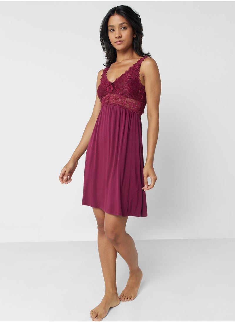 hunkemoller - Lace Detail Pyjama Top - Image 1