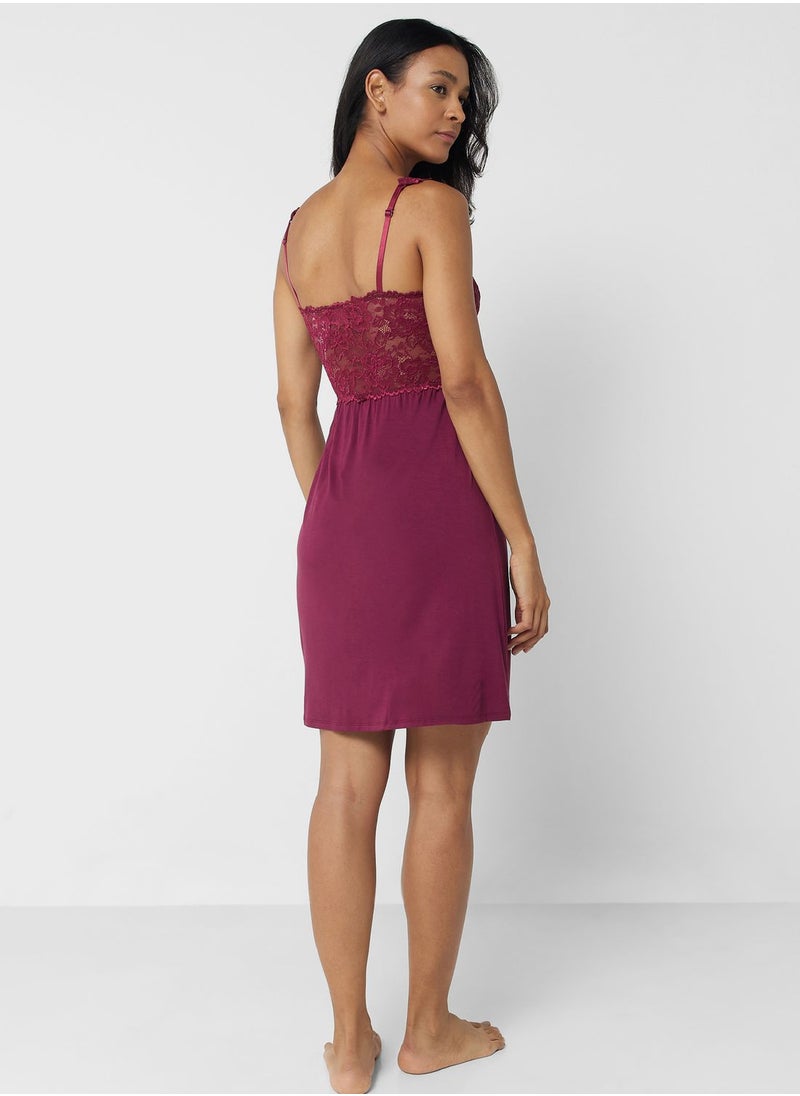 hunkemoller - Lace Detail Pyjama Top - Image 1