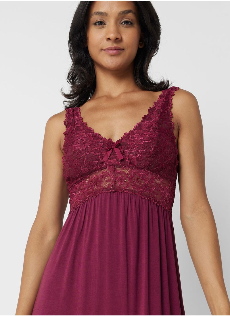 hunkemoller - Lace Detail Pyjama Top - Image 1