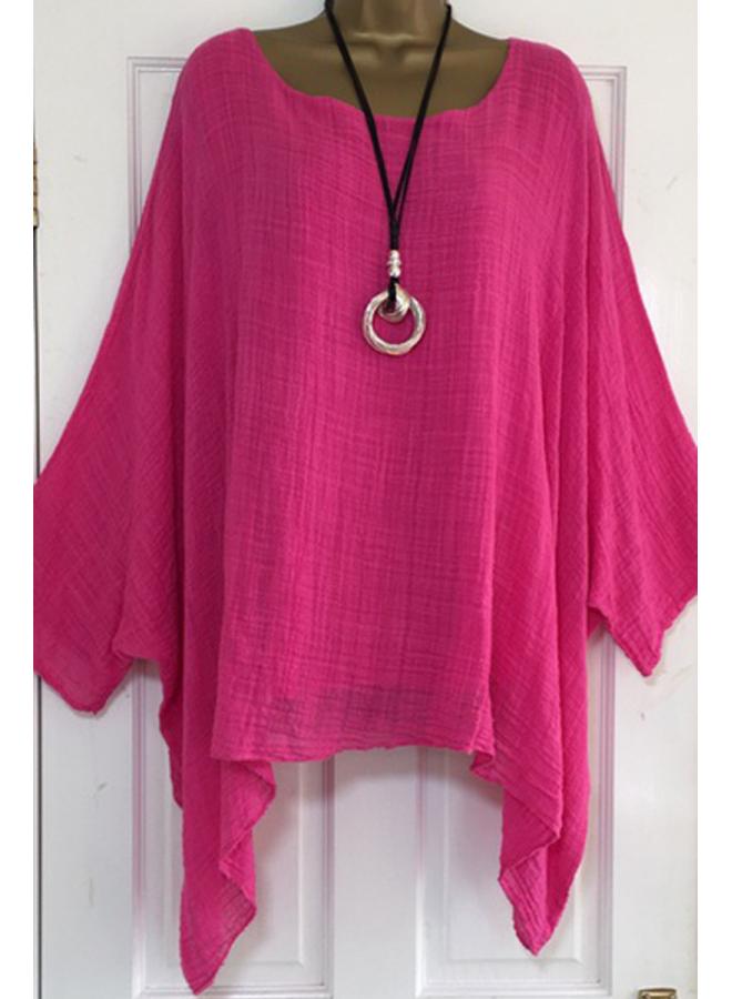 VUELO 2018 European And American Women's T-shirt Medium Long Sleeve Top Loose Batwing Shirt 0449 - Image 2