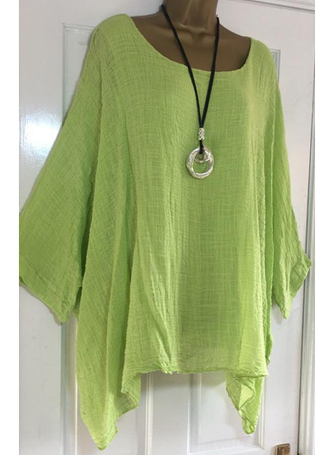 VUELO 2018 European And American Women's T-shirt Medium Long Sleeve Top Loose Batwing Shirt 0449 - Image 5