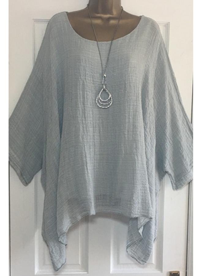 VUELO 2018 European And American Women's T-shirt Medium Long Sleeve Top Loose Batwing Shirt 0449 - Image 4