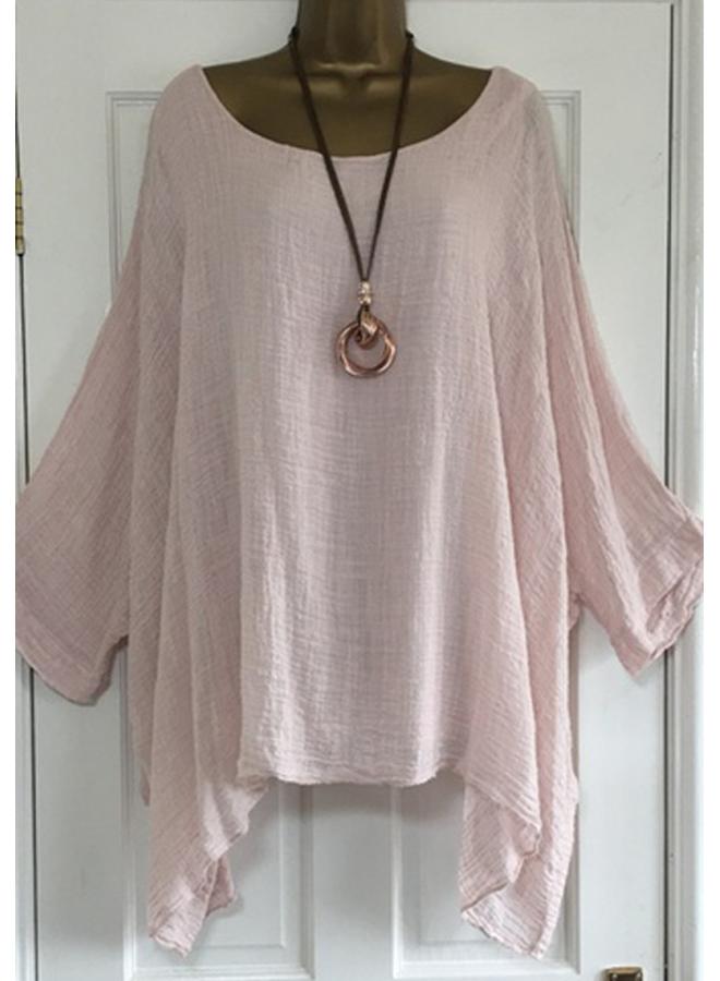 VUELO 2018 European And American Women's T-shirt Medium Long Sleeve Top Loose Batwing Shirt 0449 - Image 3