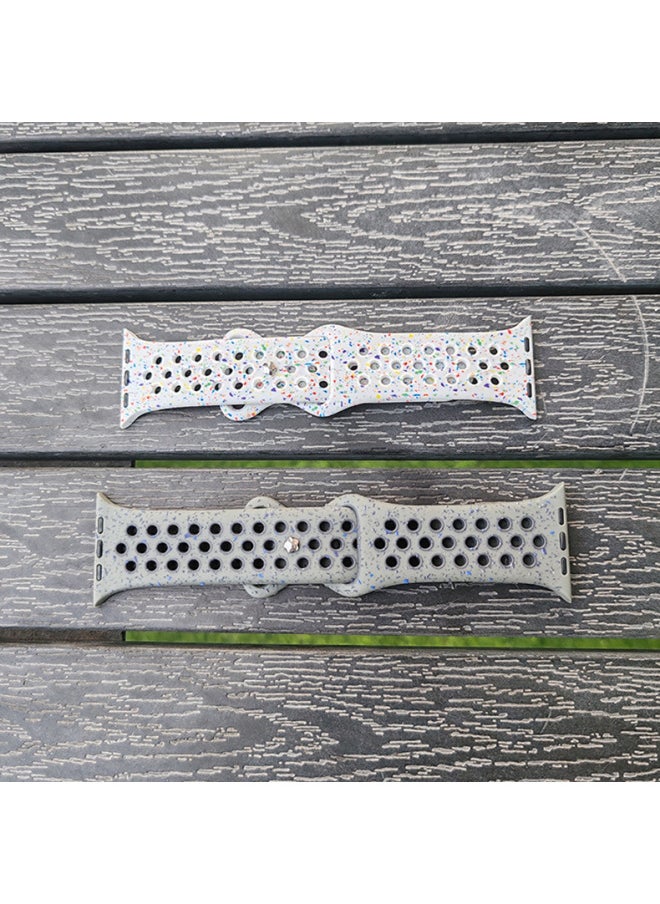 Generic Two-tone Silicone Fashion Smart Watch Strap For Apple For Applewatch Amazon-Color:Other OEM Customized Colors  - Image 5