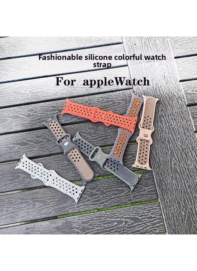 Generic Two-tone Silicone Fashion Smart Watch Strap For Apple For Applewatch Amazon-Color:Other OEM Customized Colors  - Image 2
