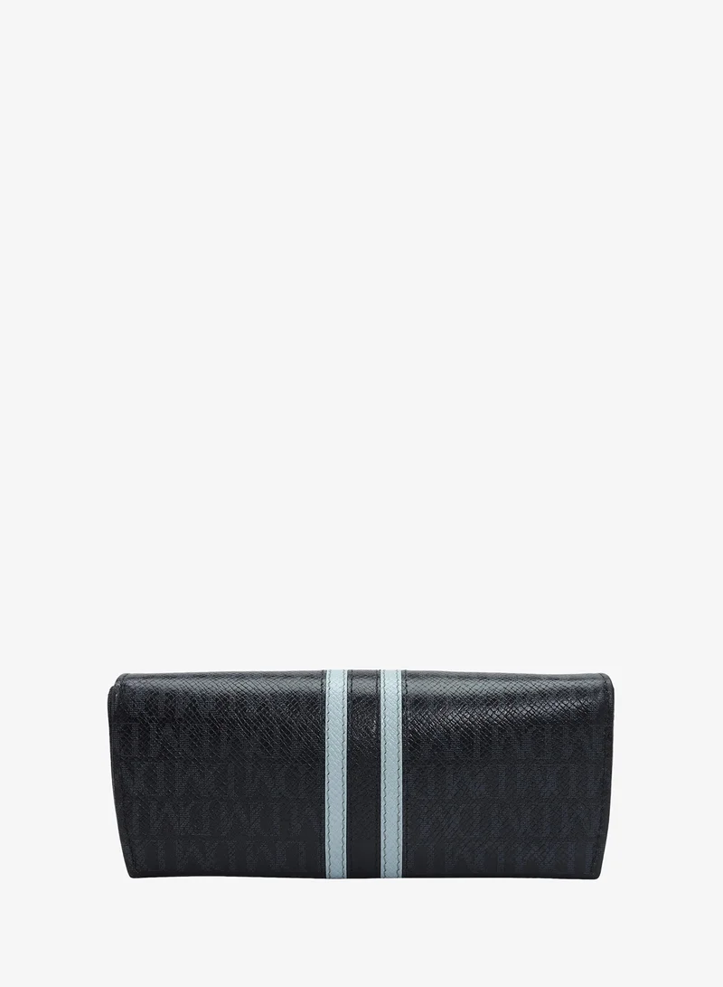 Da Milano Black Da Milano Monogram Patterned Leather Eyewear Protection Case - Black (SC-0021D)  | Best Price UAE