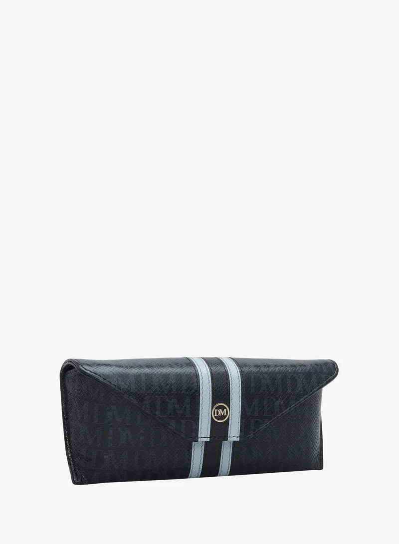 Da Milano Black Da Milano Monogram Patterned Leather Eyewear Protection Case - Black (SC-0021D)  | Best Price UAE