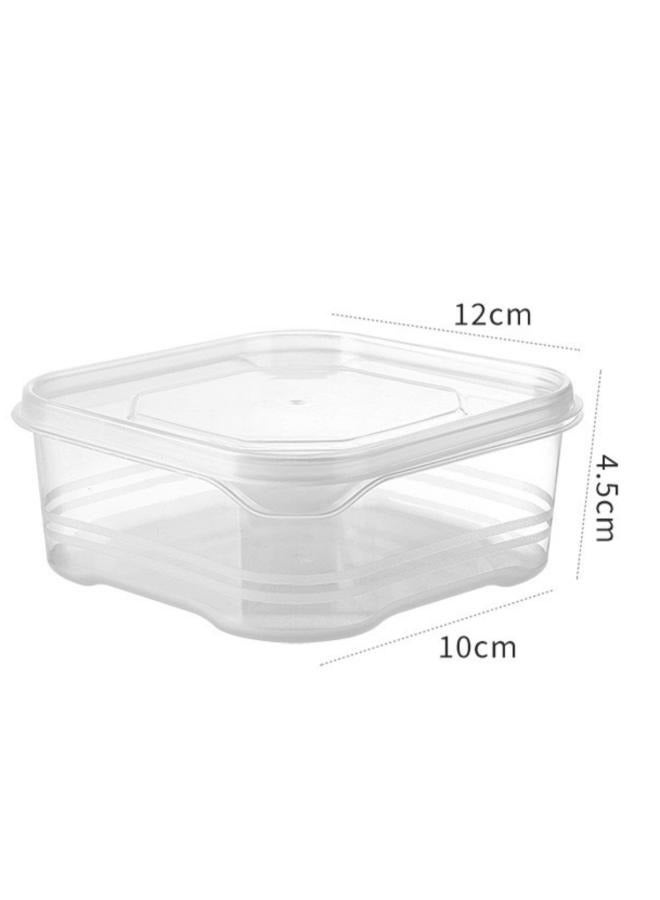 Kitchen Storage Boxes Square Shape Clear Airtight Container for Salad, Fruit, Lunch Boxes, Freezer Storage to Keep Food Fresh, Meat Freezer Organizer for Kitchen Size: 12cm - Image 2