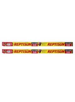 Zoo Med 26062 Reptisun 34 بوصة 10.0 UVB، T5-High-Output، فلورسنت، طيف كامل، يتم التحكم فيه عن طريق زر ضغط، مصابيح أنبوبية 39 وات (عبوة من قطعتين)