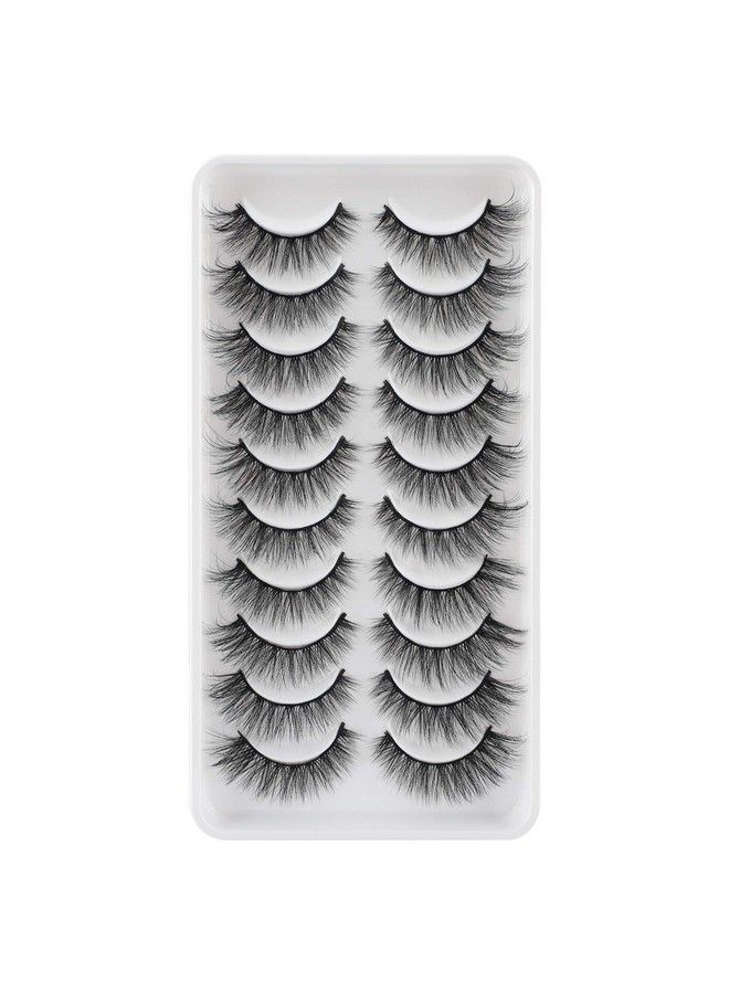 JIMIRE 10 Pairs Fake Eyelashes Fluffy Natural False Lashes CatEye Lashes Pack - Image 4