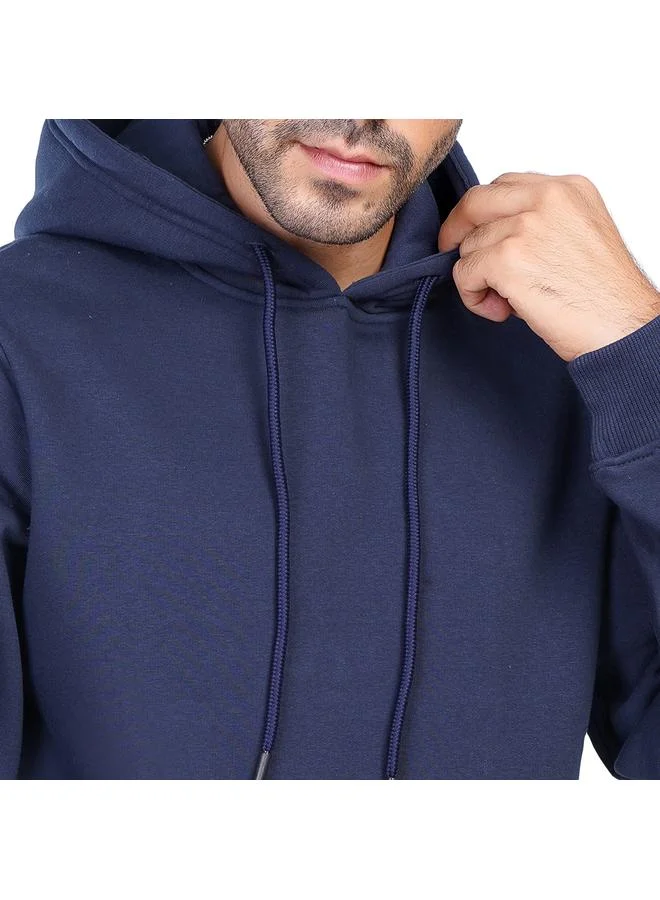 كوب سويت شيرت رجالي بغطاء رأس سادة بأكمام طويلة