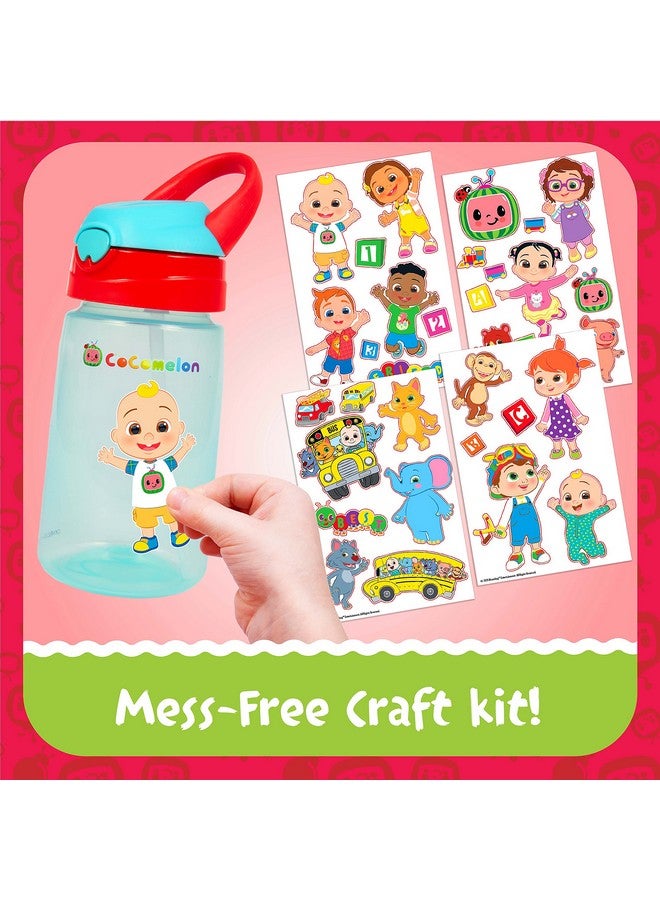 Creative Kids Creative Kids Cocomelon Decorate Your Own Water Bottle BPA Free with 4 Sheets of Stickers - Leak-Proof, Pop-Up Spout Cover - Easy to Grip School or Travel Bottle Gift for Boys & Girls Age 3+ - Image 5
