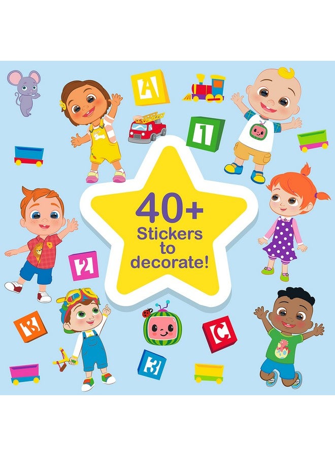 Creative Kids Creative Kids Cocomelon Decorate Your Own Water Bottle BPA Free with 4 Sheets of Stickers - Leak-Proof, Pop-Up Spout Cover - Easy to Grip School or Travel Bottle Gift for Boys & Girls Age 3+ - Image 4