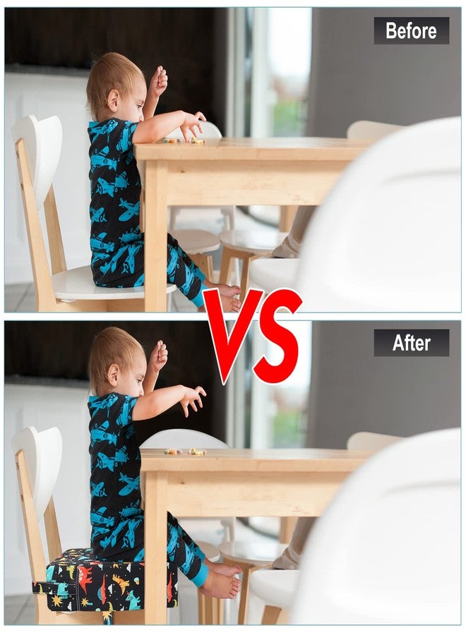 KOXUIUF Toddler Booster Seat for kitchen chair Dining Table, Washable Thick Strong Support Portable Booster Chair for Toddlers Eating, Easy Cleaning Booster Seat Cushion Detachable with Adjustable Straps - Image 3