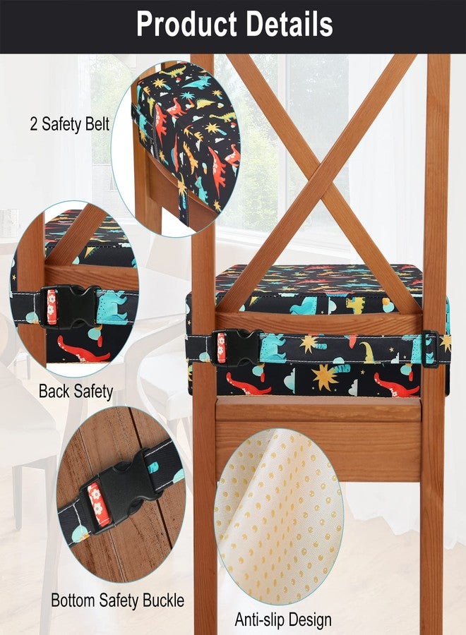 KOXUIUF Toddler Booster Seat for kitchen chair Dining Table, Washable Thick Strong Support Portable Booster Chair for Toddlers Eating, Easy Cleaning Booster Seat Cushion Detachable with Adjustable Straps - Image 2