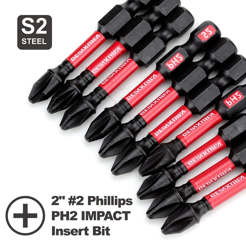 Geinxurn Impact Tough #2 Phillips 2 in. Insert Driver Bits,30Pack Bulk PH2 Screwdriver Bits Set - Image 2