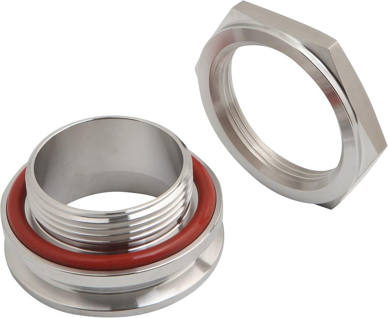 semfeil brew TRUE 2" Tri clamp Bulkhead Compression Fitting 304 Stainless Steel Homebrew Kettle Pot 2 Inch Tri Clamp Weldless Bulkhead Fittings - Image 3