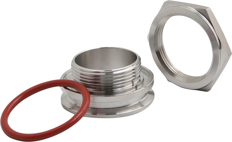 semfeil brew TRUE 2" Tri clamp Bulkhead Compression Fitting 304 Stainless Steel Homebrew Kettle Pot 2 Inch Tri Clamp Weldless Bulkhead Fittings - Image 2