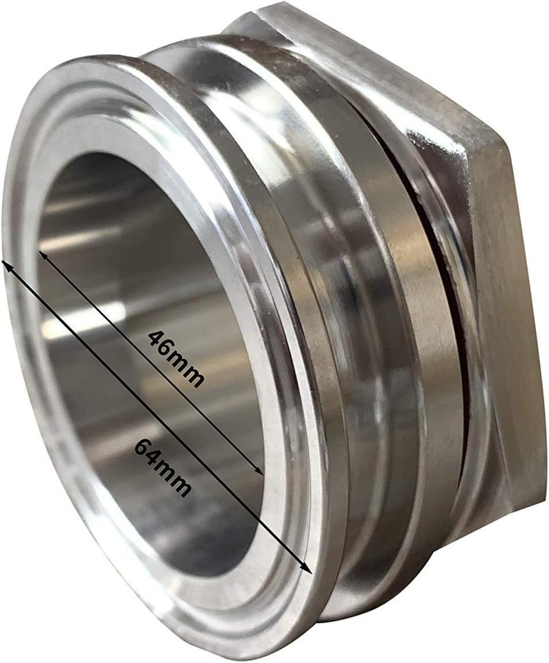 semfeil brew TRUE 2" Tri clamp Bulkhead Compression Fitting 304 Stainless Steel Homebrew Kettle Pot 2 Inch Tri Clamp Weldless Bulkhead Fittings - Image 5