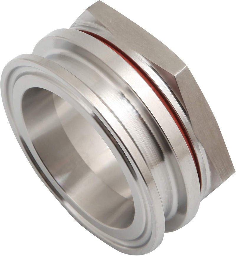 semfeil brew TRUE 2" Tri clamp Bulkhead Compression Fitting 304 Stainless Steel Homebrew Kettle Pot 2 Inch Tri Clamp Weldless Bulkhead Fittings - Image 4