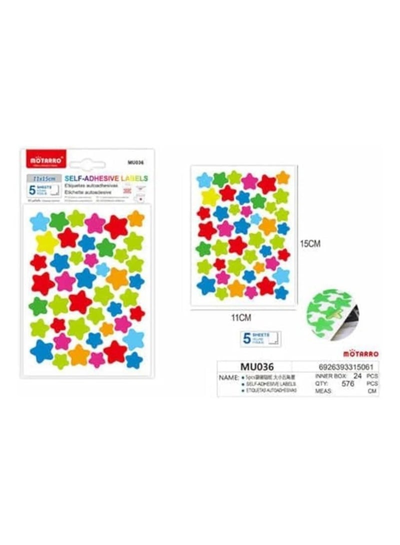MOTARRO MU036 Self-Adhesive Star Shape Sticker