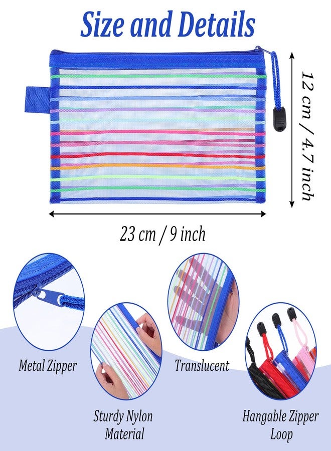 Lemecima 72 Pack Zipper Mesh Pouch Pencil Pouches Cases Multipurpose Storage Bag Travel Bags for Office Classroom Supplies Toiletries Cosmetic Puzzles Storage - Image 2