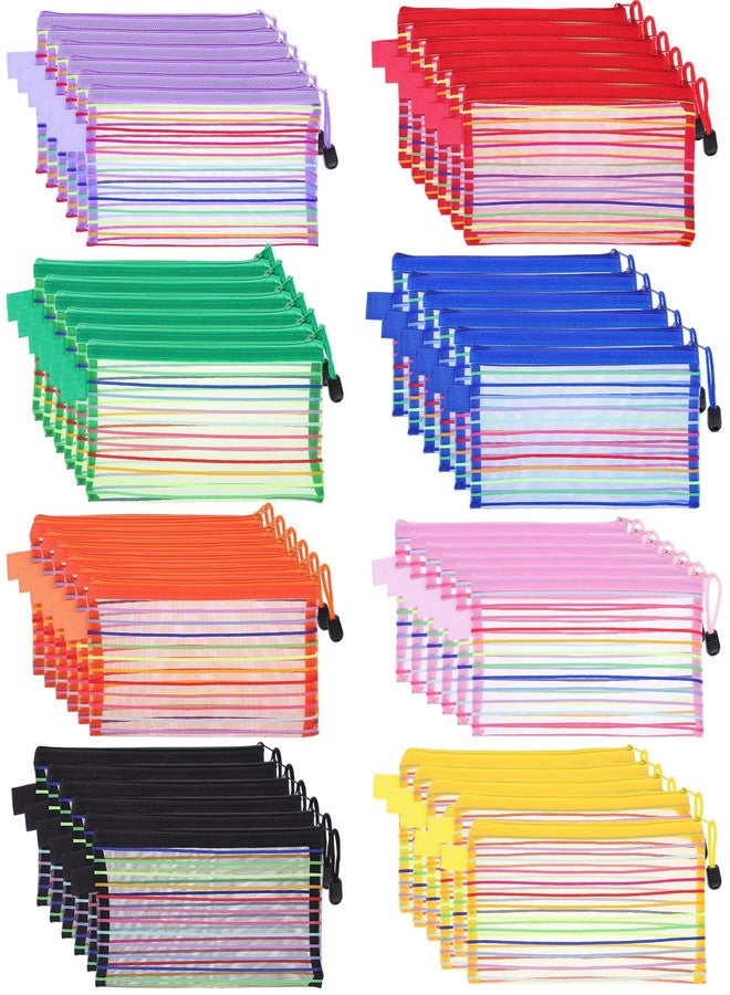 Lemecima 72 Pack Zipper Mesh Pouch Pencil Pouches Cases Multipurpose Storage Bag Travel Bags for Office Classroom Supplies Toiletries Cosmetic Puzzles Storage - Image 1