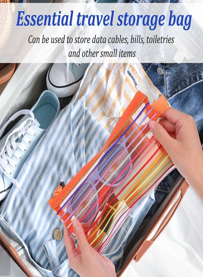 Lemecima 72 Pack Zipper Mesh Pouch Pencil Pouches Cases Multipurpose Storage Bag Travel Bags for Office Classroom Supplies Toiletries Cosmetic Puzzles Storage - Image 5