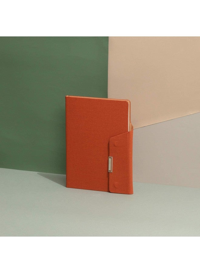 REGAL Signature A-5 PU Leather Business Notebook Diary Journal, Magnetic Flap Closure with sleek metal accessory,192 pages, 80 gsm (Sienna Brown) - Image 2