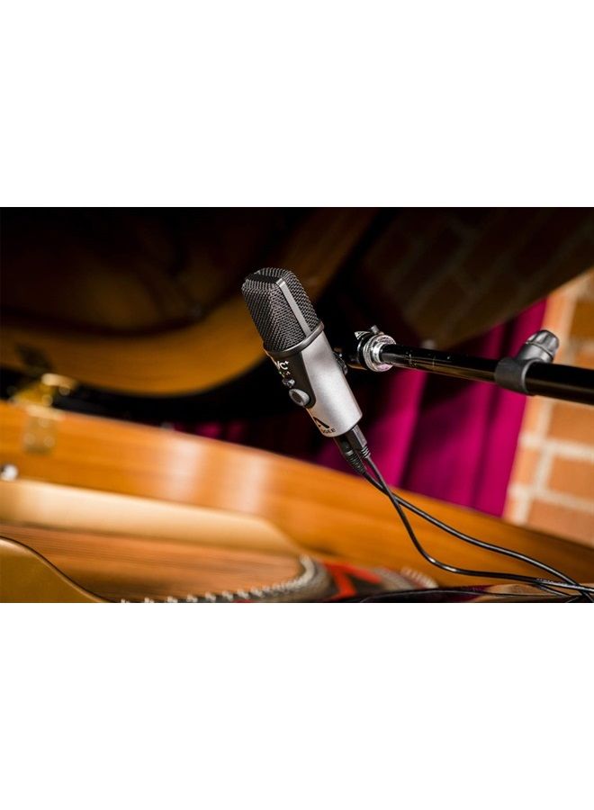 Apogee MiC Plus - Studio Quality USB Microphone with Cardioid Condenser Mic Capsule, Built In Mic Pre-Amp & Zero-Latency Headphone Output - Image 4