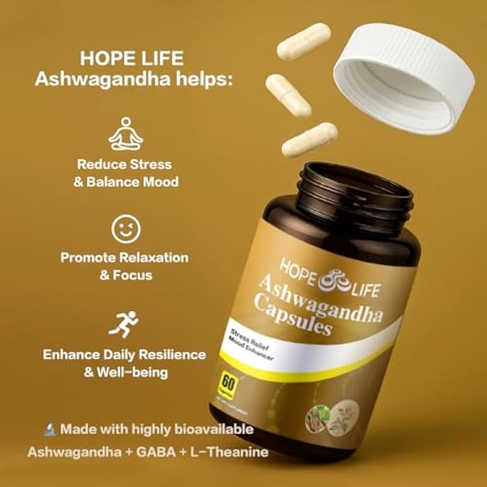 Herbal Mood & Sleep Support - Contains Ashwagandha, Spearmint Ext, GABA, Casein Protein Peptide, L-Theanine, Ginger Oil, Black Pepper Extract - Non-GMO, Soy-Free & Gluten-Free, 60 Capsules - Image 4
