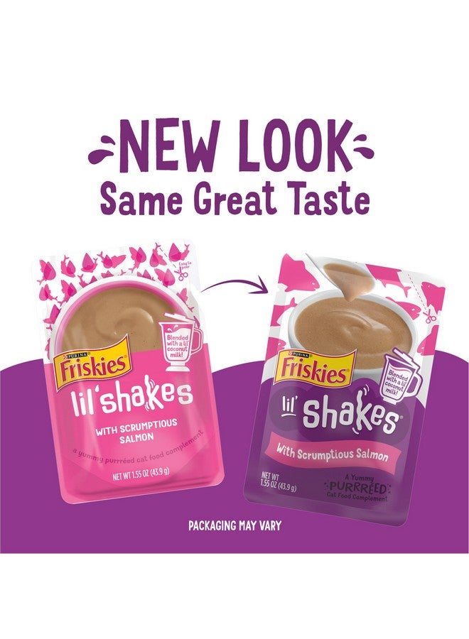 فريسكس طعام القطط المهروس من بورينا فريسكيز، ميلك شيك صغير مع مكافآت سمك السلمون اللذيذة - عبوة من ١٦ كيسًا، وزنها ١٫٥٥ أونصة - Image 2