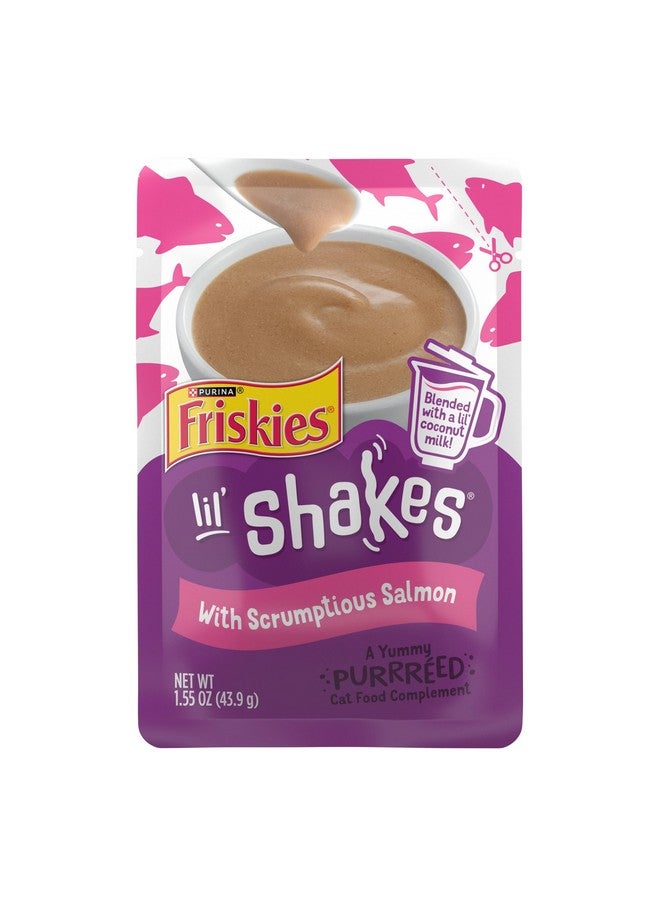 فريسكس طعام القطط المهروس من بورينا فريسكيز، ميلك شيك صغير مع مكافآت سمك السلمون اللذيذة - عبوة من ١٦ كيسًا، وزنها ١٫٥٥ أونصة - Image 1