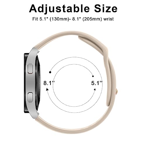 Vanjua Silicone Bands for Amazfit GTR mini Band, Amazfit GTS 4 / GTS 4 Mini / GTS 3 / GTS 2 / GTS 2e / GTS 2 mini / GTS, 20mm Quick Release Soft Sport Replacement Watch Strap for Amazfit Bip 3 / Bip 3 Pro / Bip U Pro / Bip / Bip Lite / Bip S / Bip S lite / Bip U Smart Watch Women Men (Stone) - Image 4