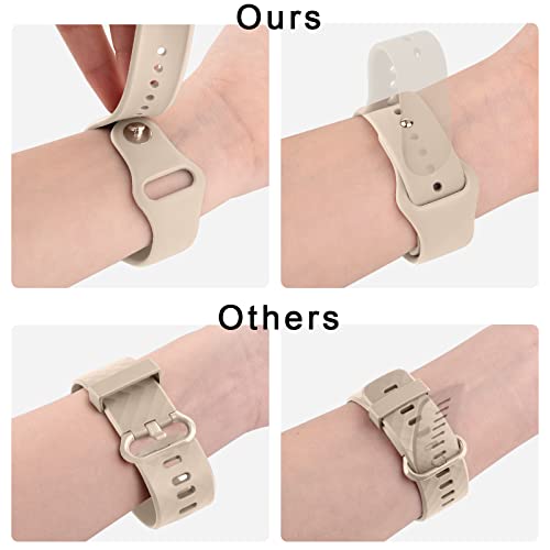 Vanjua Silicone Bands for Amazfit GTR mini Band, Amazfit GTS 4 / GTS 4 Mini / GTS 3 / GTS 2 / GTS 2e / GTS 2 mini / GTS, 20mm Quick Release Soft Sport Replacement Watch Strap for Amazfit Bip 3 / Bip 3 Pro / Bip U Pro / Bip / Bip Lite / Bip S / Bip S lite / Bip U Smart Watch Women Men (Stone) - Image 5