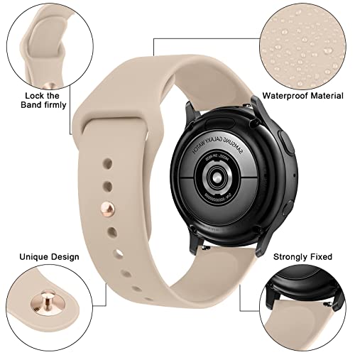 Vanjua Silicone Bands for Amazfit GTR mini Band, Amazfit GTS 4 / GTS 4 Mini / GTS 3 / GTS 2 / GTS 2e / GTS 2 mini / GTS, 20mm Quick Release Soft Sport Replacement Watch Strap for Amazfit Bip 3 / Bip 3 Pro / Bip U Pro / Bip / Bip Lite / Bip S / Bip S lite / Bip U Smart Watch Women Men (Stone) - Image 2