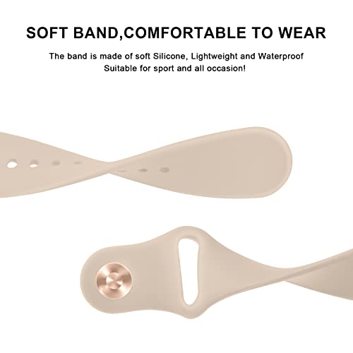 Vanjua Silicone Bands for Amazfit GTR mini Band, Amazfit GTS 4 / GTS 4 Mini / GTS 3 / GTS 2 / GTS 2e / GTS 2 mini / GTS, 20mm Quick Release Soft Sport Replacement Watch Strap for Amazfit Bip 3 / Bip 3 Pro / Bip U Pro / Bip / Bip Lite / Bip S / Bip S lite / Bip U Smart Watch Women Men (Stone) - Image 3