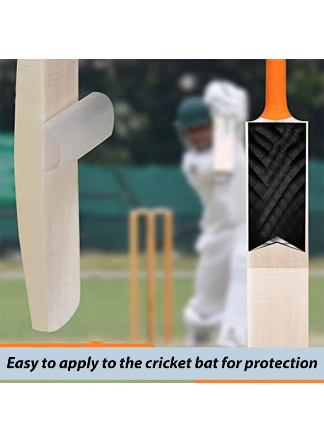 Estrico Pack of 2 Piece Transparent Cricket Bat Sheets Clear Anti Scuff Sheet for Cricket Bat Protection - Image 2