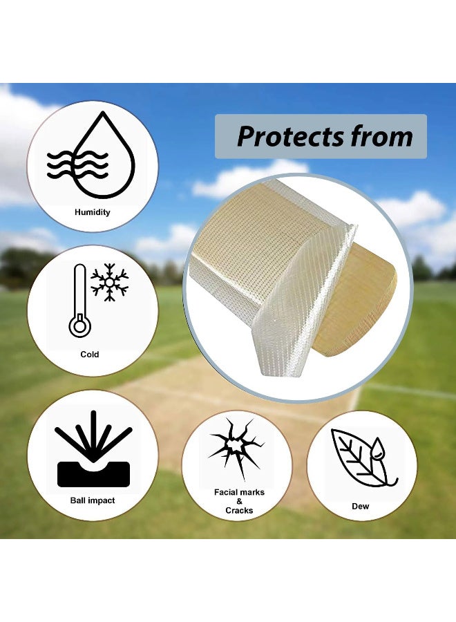 Estrico Pack of 2 Piece Transparent Cricket Bat Sheets Clear Anti Scuff Sheet for Cricket Bat Protection - Image 4