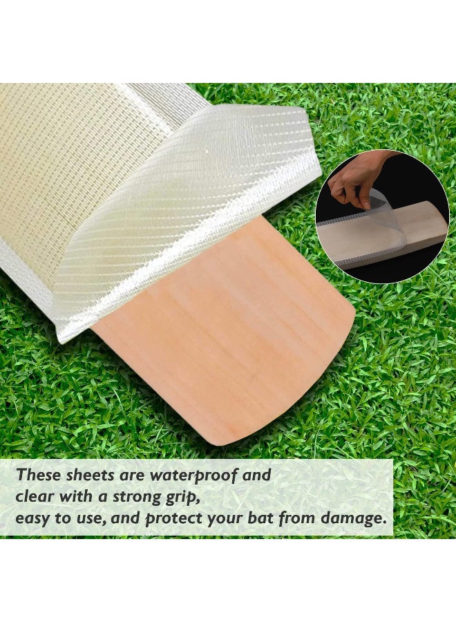 Estrico Pack of 2 Piece Transparent Cricket Bat Sheets Clear Anti Scuff Sheet for Cricket Bat Protection - Image 5